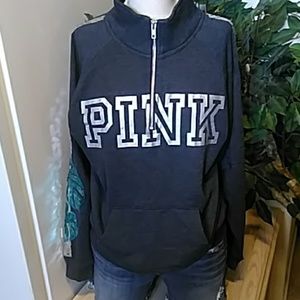 PINK VS SEQUENCED SLEEVE PULLOVER